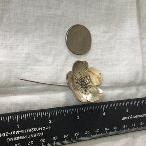 Sterling large flower pin (C557)